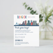 BANGKOK Skyline Wedding Invitation Budget (Staand voorkant)