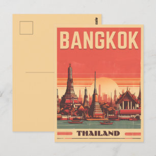  Bangkok stad skyline Thailand reisgeschenken Briefkaart