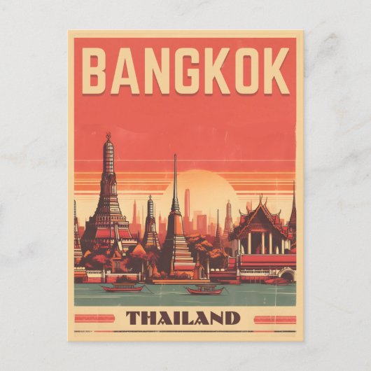  Bangkok stad skyline Thailand reisgeschenken Briefkaart (Voorkant)