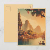  Bangkok stad skyline Thailand reisgeschenken Briefkaart (Voorkant / Achterkant)