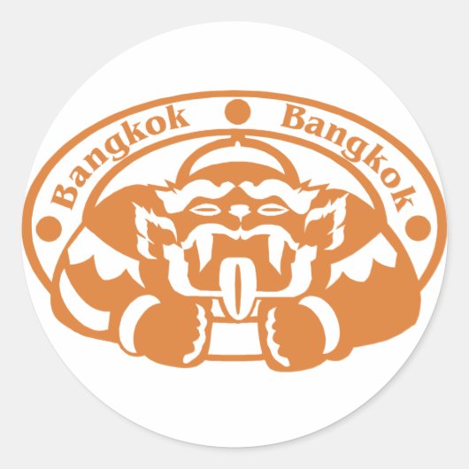 Bangkok Stamp Ronde Sticker (Voorkant)