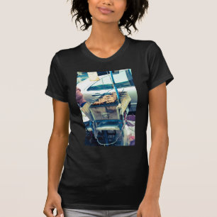 Bangkok straatvoedsel barbeque met slagers t-shirt