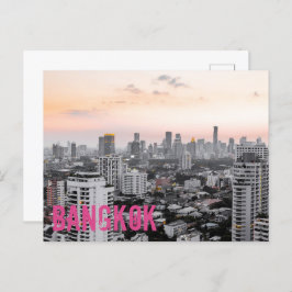 Bangkok sukhumvit skyline sunset fine art gift feestdagenkaart