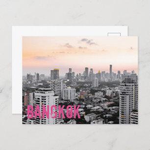 Bangkok sukhumvit skyline sunset fine art gift feestdagenkaart