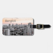 Bangkok sukhumvit skyline sunset fine art gift lug bagagelabel (Voorkant horizontaal)