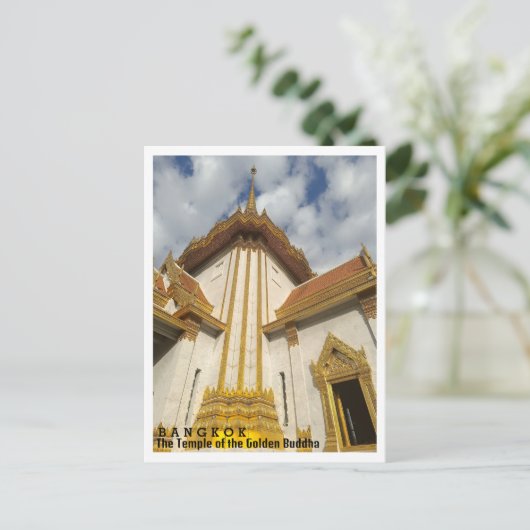 Bangkok, Temple of the Golden Buddha, Thailand Briefkaart (Staand voorkant)