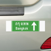 Bangkok ⚠ Thai verkeersbord ⚠ Bumpersticker (Op auto)