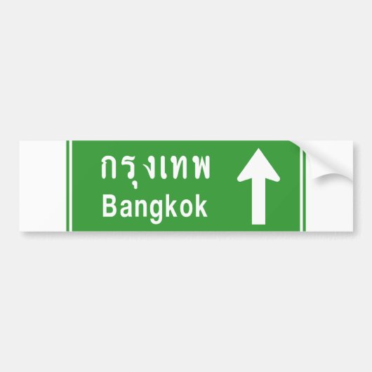 Bangkok ⚠ Thai verkeersbord ⚠ Bumpersticker (Voorkant)