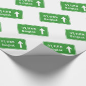 Bangkok ⚠ Thai verkeersbord ⚠ Cadeaupapier (Hoek)