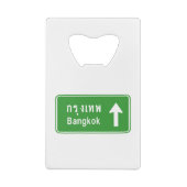Bangkok ⚠ Thai verkeersbord ⚠ Creditkaart Flessenopener (Achterkant)