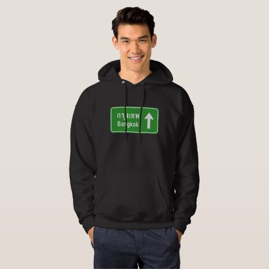 Bangkok ⚠ Thai verkeersbord ⚠ Hoodie (Voorkant volledig)