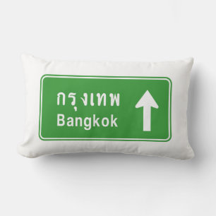 Bangkok ⚠ Thai verkeersbord ⚠ Kussen