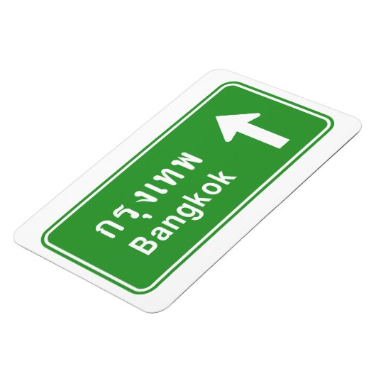 Bangkok ⚠ Thai verkeersbord ⚠ Magneet (Linkerzijde)