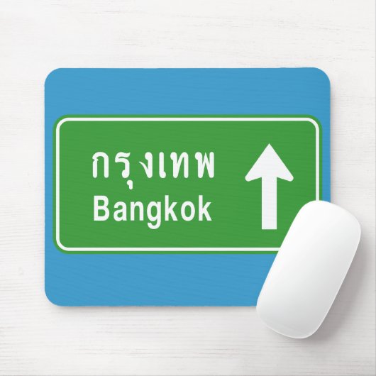Bangkok ⚠ Thai verkeersbord ⚠ Muismat (Met muis)