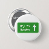 Bangkok ⚠ Thai verkeersbord ⚠ Ronde Button 5,7 Cm (Voorkant /achterkant)