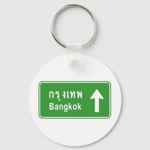 Bangkok ⚠ Thai verkeersbord ⚠ Sleutelhanger