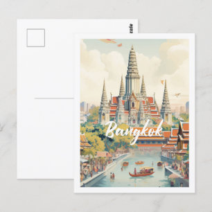 Bangkok Thailand Beroemde Reisplaats Briefkaart
