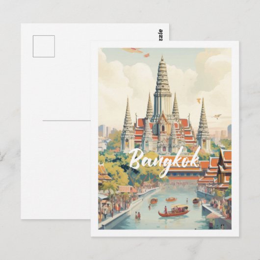 Bangkok Thailand Beroemde Reisplaats Briefkaart (Voorkant / Achterkant)