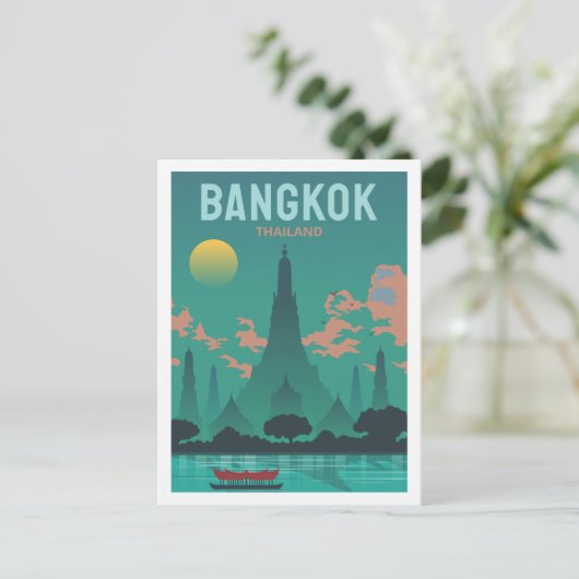 Bangkok Thailand Beroemde Reisplaats Illustratie Briefkaart (Staand voorkant)