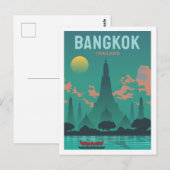 Bangkok Thailand Beroemde Reisplaats Illustratie Briefkaart (Voorkant / Achterkant)