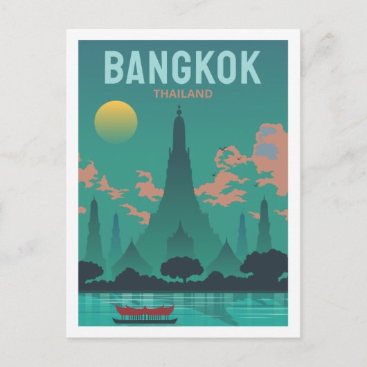 Bangkok Thailand Beroemde Reisplaats Illustratie Briefkaart (Voorkant)