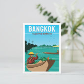 Bangkok Thailand Beroemde Reisplaats Illustratie Briefkaart (Staand voorkant)