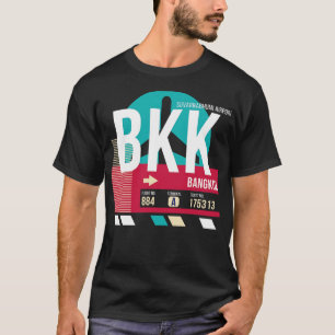 Bangkok Thailand BKK Airport Code Bagage Label T-shirt