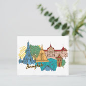 Bangkok Thailand Briefkaart (Staand voorkant)