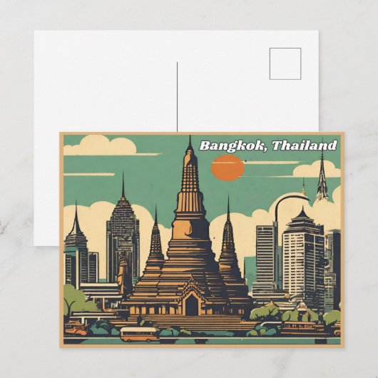 Bangkok Thailand Briefkaart (Voorkant / Achterkant)