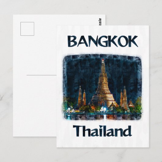 Bangkok, Thailand, Briefkaart (Voorkant / Achterkant)