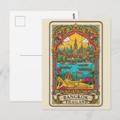 Bangkok Thailand Briefkaart (Voorkant / Achterkant)