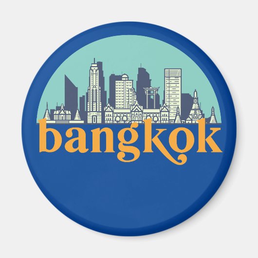 Bangkok Thailand  City Skyline Cityscape Magneet (Voorkant)