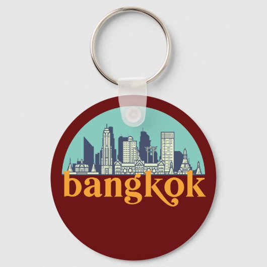 Bangkok Thailand  City Skyline Cityscape Sleutelhanger (Voorkant)