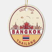 Bangkok Thailand City Skyline Emblem Keramisch Ornament (Links)