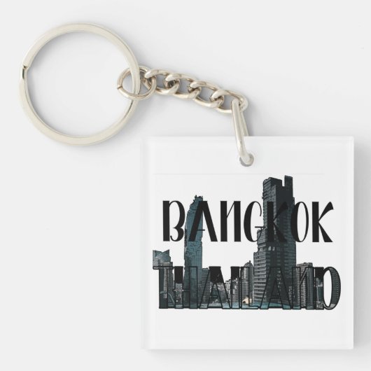 Bangkok Thailand - City, Travel, Thai Sleutelhanger (voorkant)