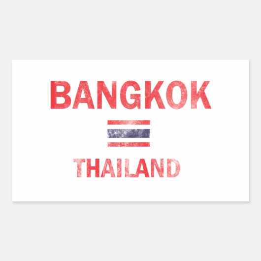 Bangkok Thailand design Rechthoekige Sticker (Voorkant)