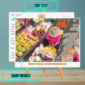 Bangkok Thailand Drijvende Markt Modern Briefkaart