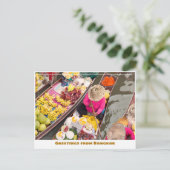 Bangkok Thailand Drijvende Markt Modern Briefkaart (Staand voorkant)