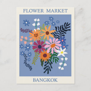  Bangkok Thailand Flower Market Travel Briefkaart