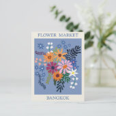  Bangkok Thailand Flower Market Travel Briefkaart (Staand voorkant)