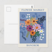  Bangkok Thailand Flower Market Travel Briefkaart (Voorkant / Achterkant)