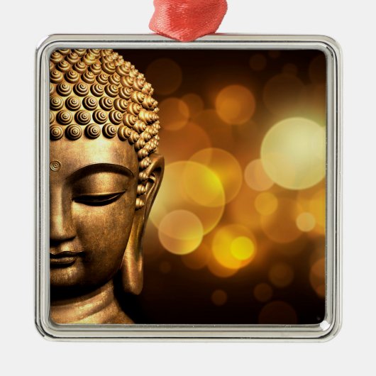 Bangkok, Thailand | Gold Buddha Metalen Ornament (Voorkant)