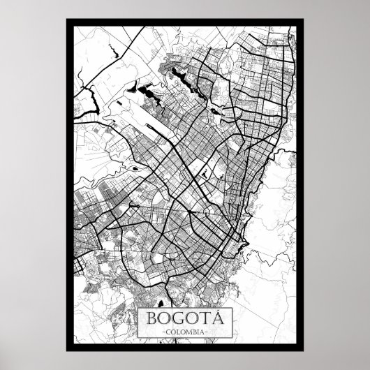 Bangkok Thailand Kaart Poster (Voorkant)