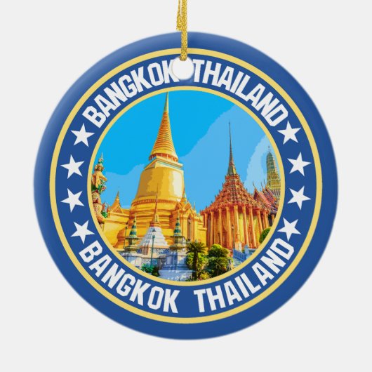 Bangkok Thailand Keramisch Ornament (Achterkant)