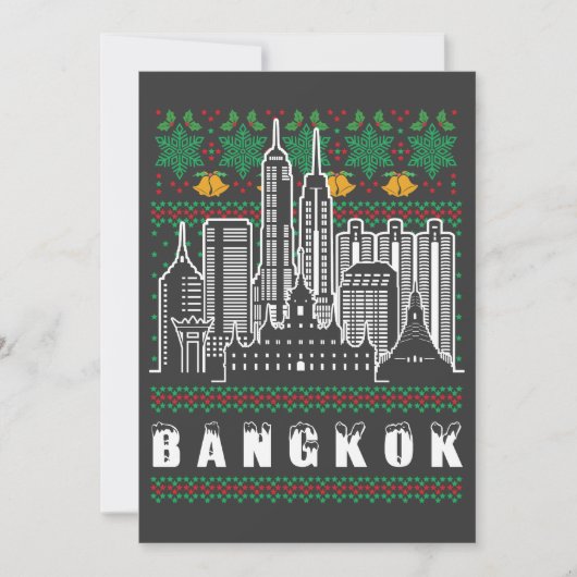 Bangkok Thailand Lelijke Kerstmis Kaart (Voorkant)