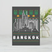 Bangkok Thailand Lelijke Kerstmis Kaart (Staand voorkant)