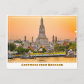 Bangkok Thailand met Wat Arun tempel bij zonsonder Briefkaart (Voorkant)