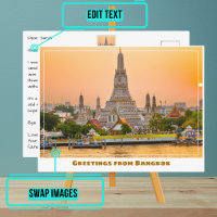 Bangkok Thailand met Wat Arun tempel bij zonsonder