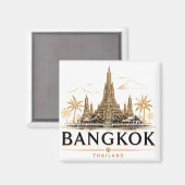 Bangkok Thailand Minimaal Reizen Magneet (Voorkant / Achterkant)