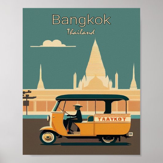 Bangkok Thailand Minimalistisch Poster van de Vint (Voorkant)